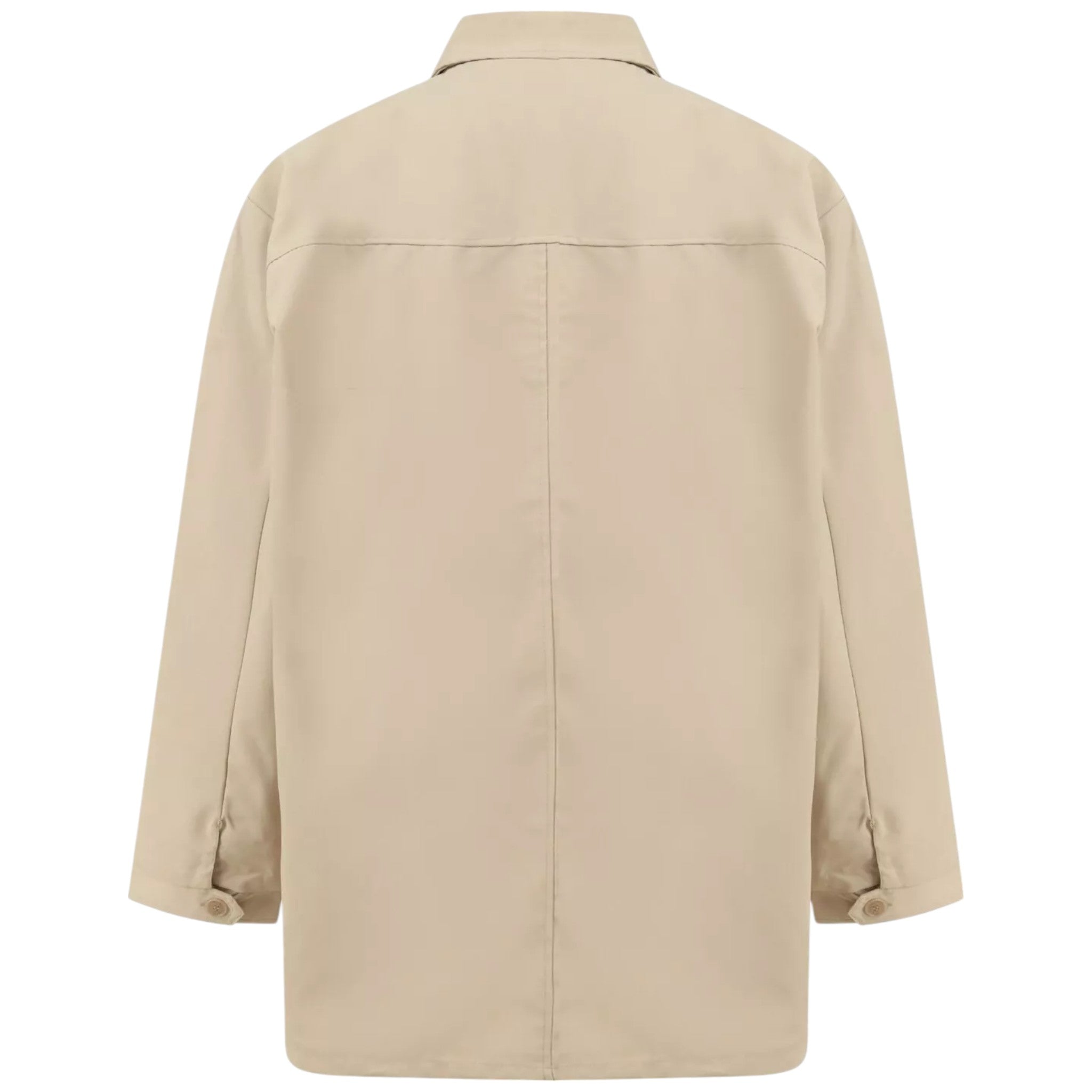 men's plus size beige jacket with long sleeves – casual lightweight outerwear